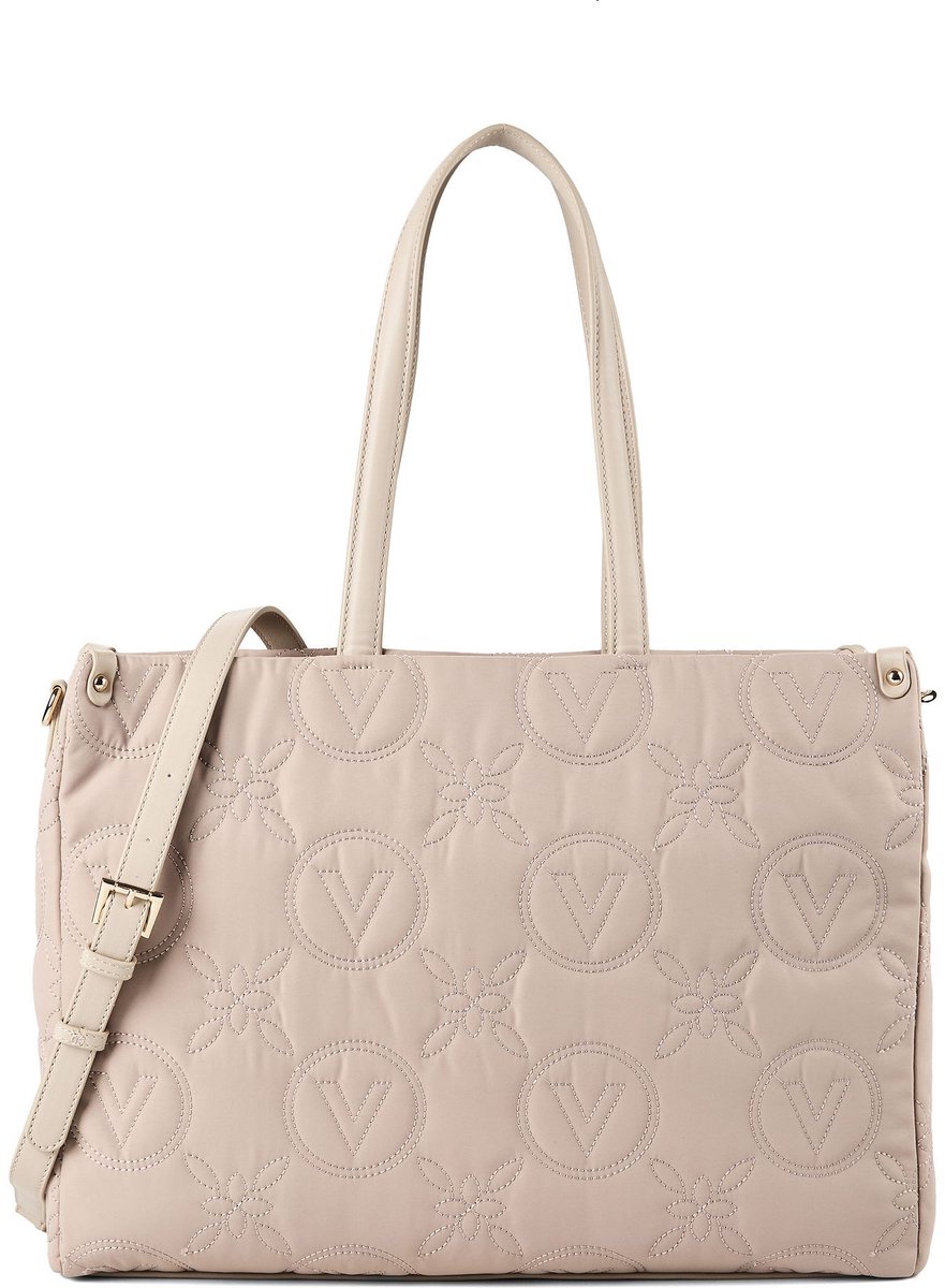 VALENTINO shopper met laptopvak Puffy Shopping Bag Beige