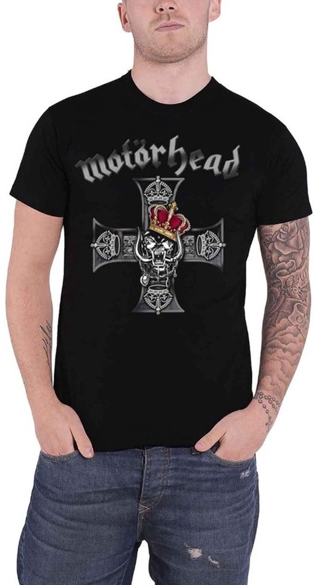 Herentop Bandprint - Muziek T-shirt - Vrije Tijd - Officieel Licentie Design - Verschillende Maten - Zwart