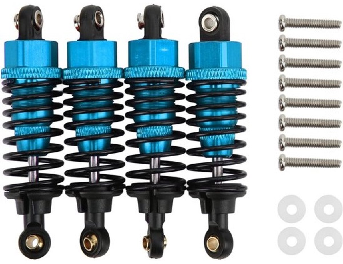4x Aluminium RC Schokdempers Instelbaar voor 1/10 Auto Modellen