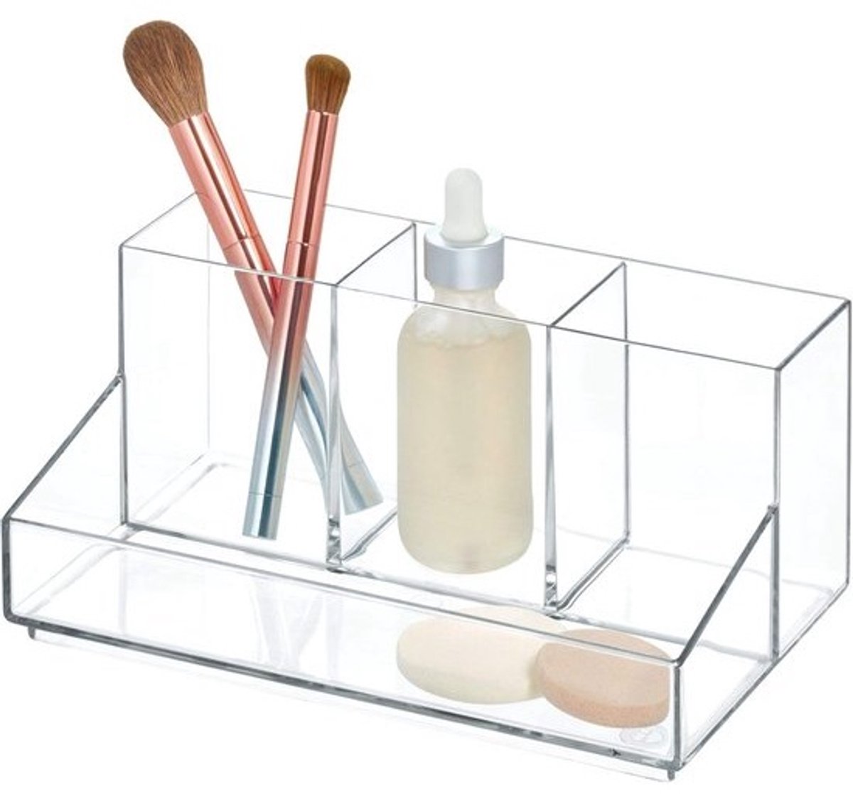 Cosmetic Organizer met 4 Vakken - Transparant Kunststof