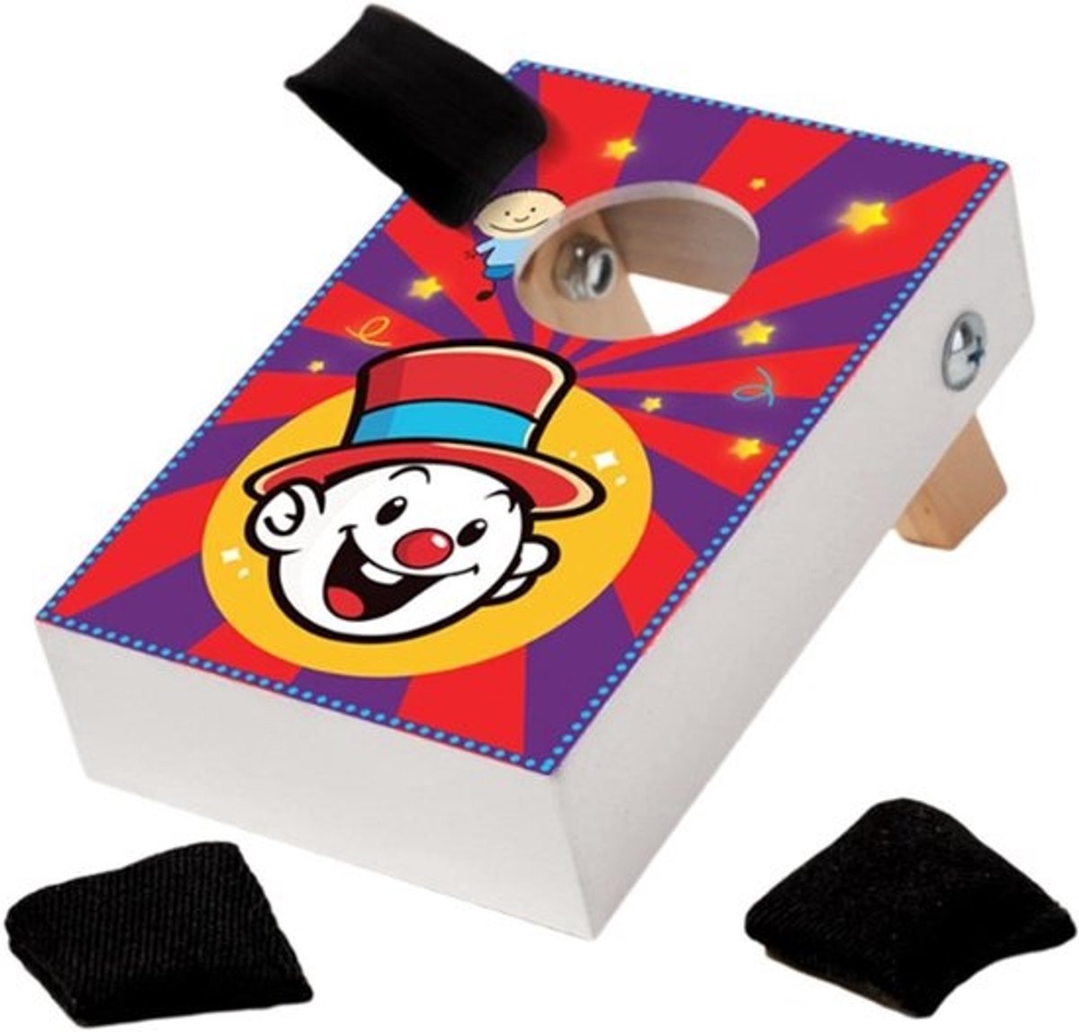 Cornhole Spel - Zakgooien Werpspel - Interactief Familievermaak - Versterkt Delen - 115 cm - Houtkleur