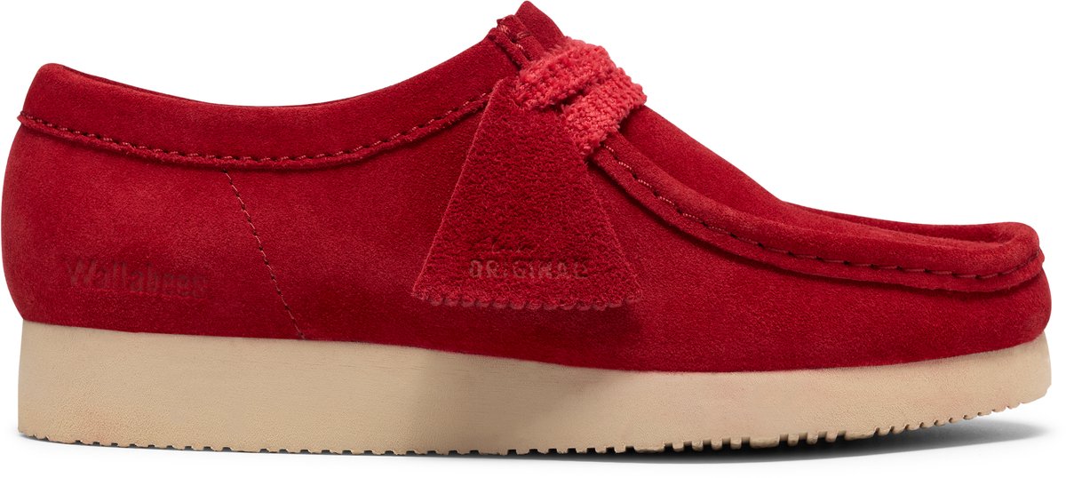 CLARKS O Wallabee Lite. rood Dames Veterschoenen - rood