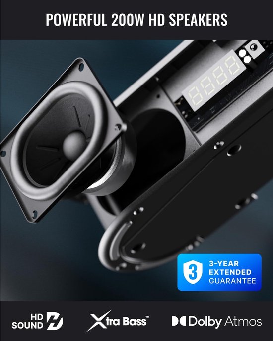 TV Soundbar - Mini Soundbar - Home Cinema - Dolby Atmos Geluid - 40cm Breed - Zwart — afbeelding 4