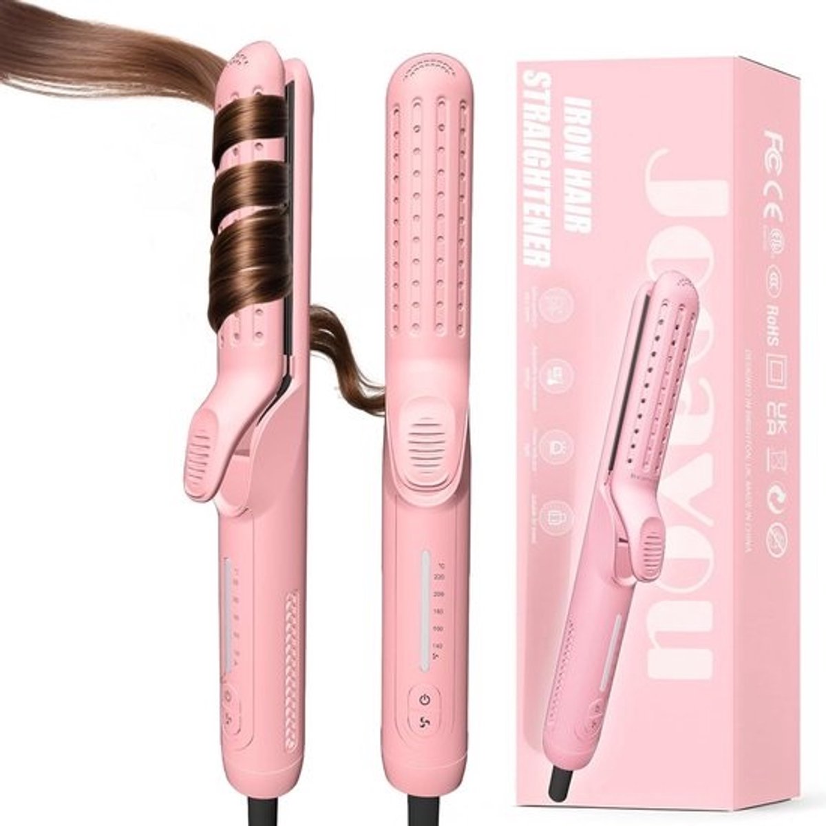 2-in-1 Krul- en Stijltang voor Meisjes in Roze Kleur