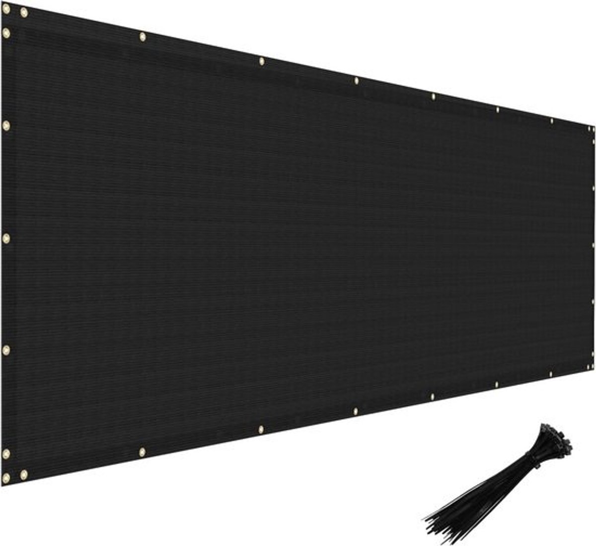 Sterk Privacyhek Scherm voor Buitenmuur en Tuin - 5x26 ft Zwart Windscherm Gaas