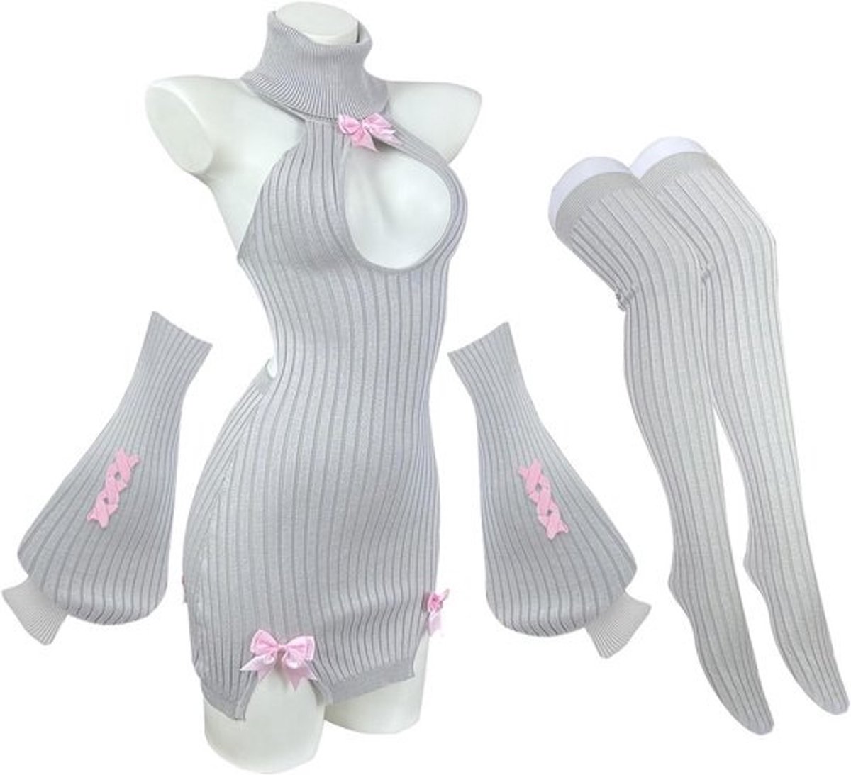 3-Delige Verleidelijke Cosplay Set Lingerie Trui Kostuum