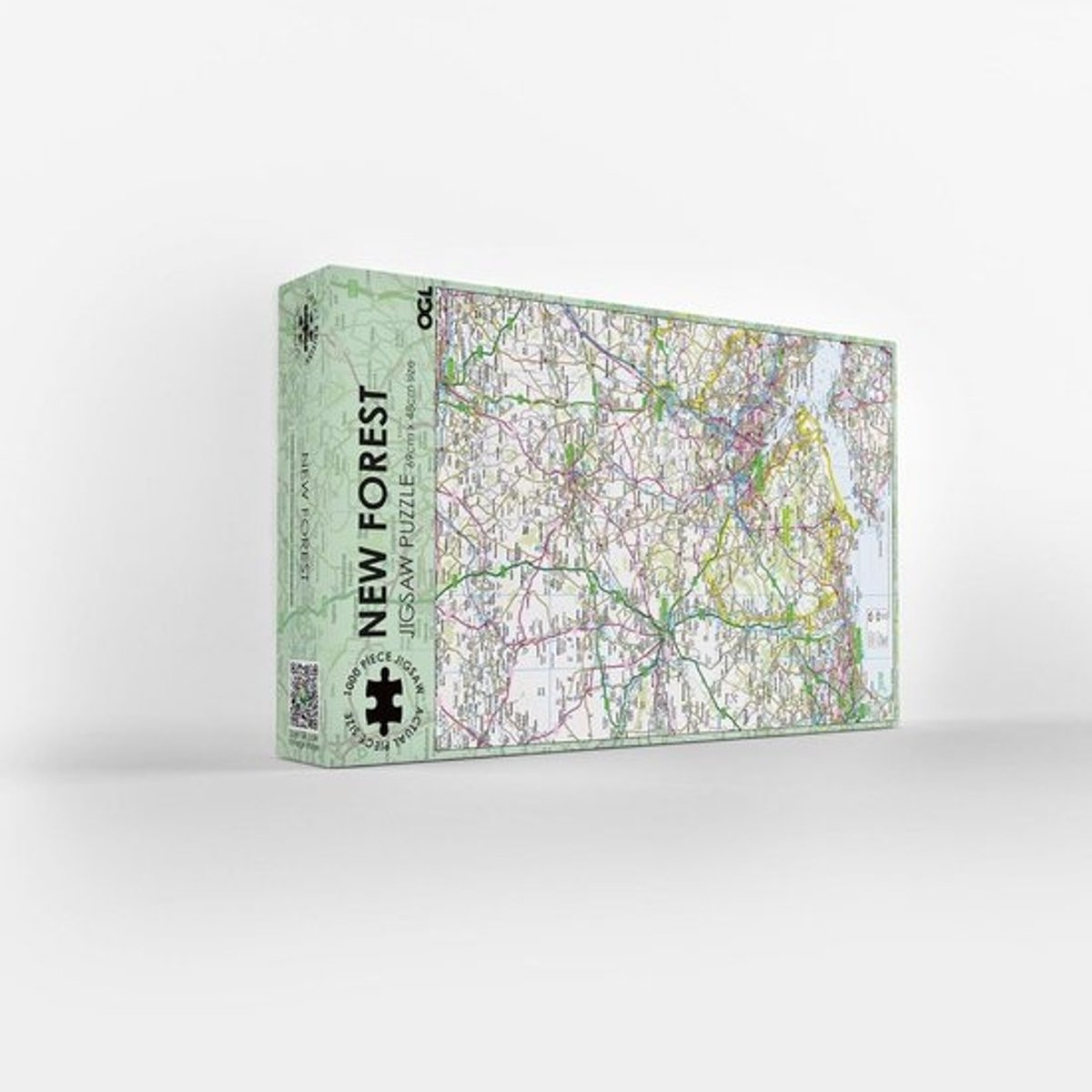 1000 Stukken Puzzel 'New Forest' Kaart – Uitdagend Legpuzzel voor Volwassenen