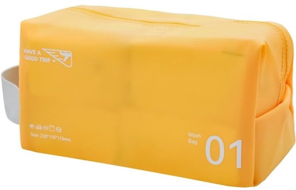 Waterdichte toilettas PVC reistas voor reizen, zwemmen en fitness - geel
