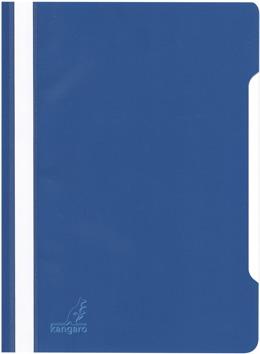 Kangaro - Snelhechtmap A4 PP - Donkerblauw - Krimpverpakking à 25 stuks - K-220147