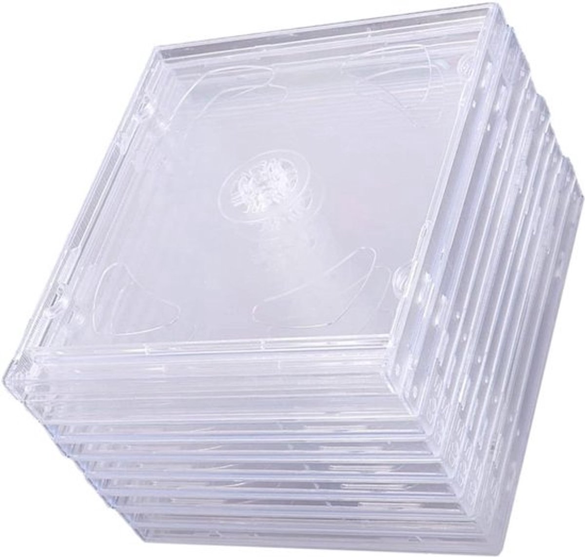 Acryl Cd/dvd-houder - Cd-hoesjes Cd-boxen - Cd Opslag - Transparant Dubbel Ontwerp - 14.20X12.40X0.50CM - Transparant