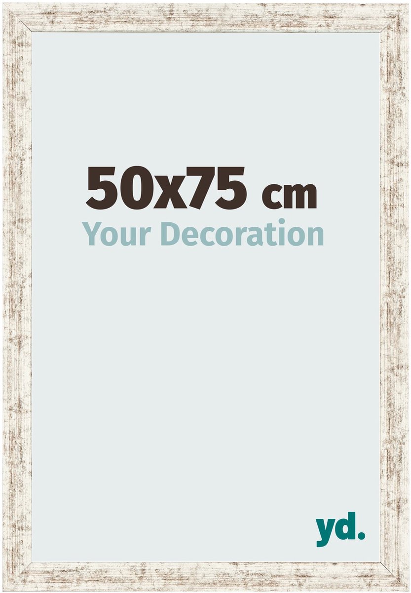 Your Decoration - Fotolijst 50x75 cm - MDF - Wit Vintage - Bologna