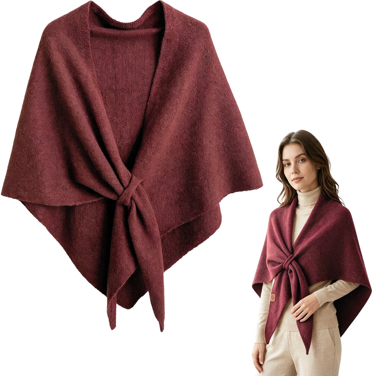 Omslagdoek – 185*72cm –100 stuks - Herfst-/winteromslagdoek – Damesomslagdoek – Warme sjaal – Warme halswarmer/snood – Cape/bolero – Elegante omslagdoek/sjaal – Warme winteromslagdoek voor dames – Omslagdoek voor bruiloft/avond