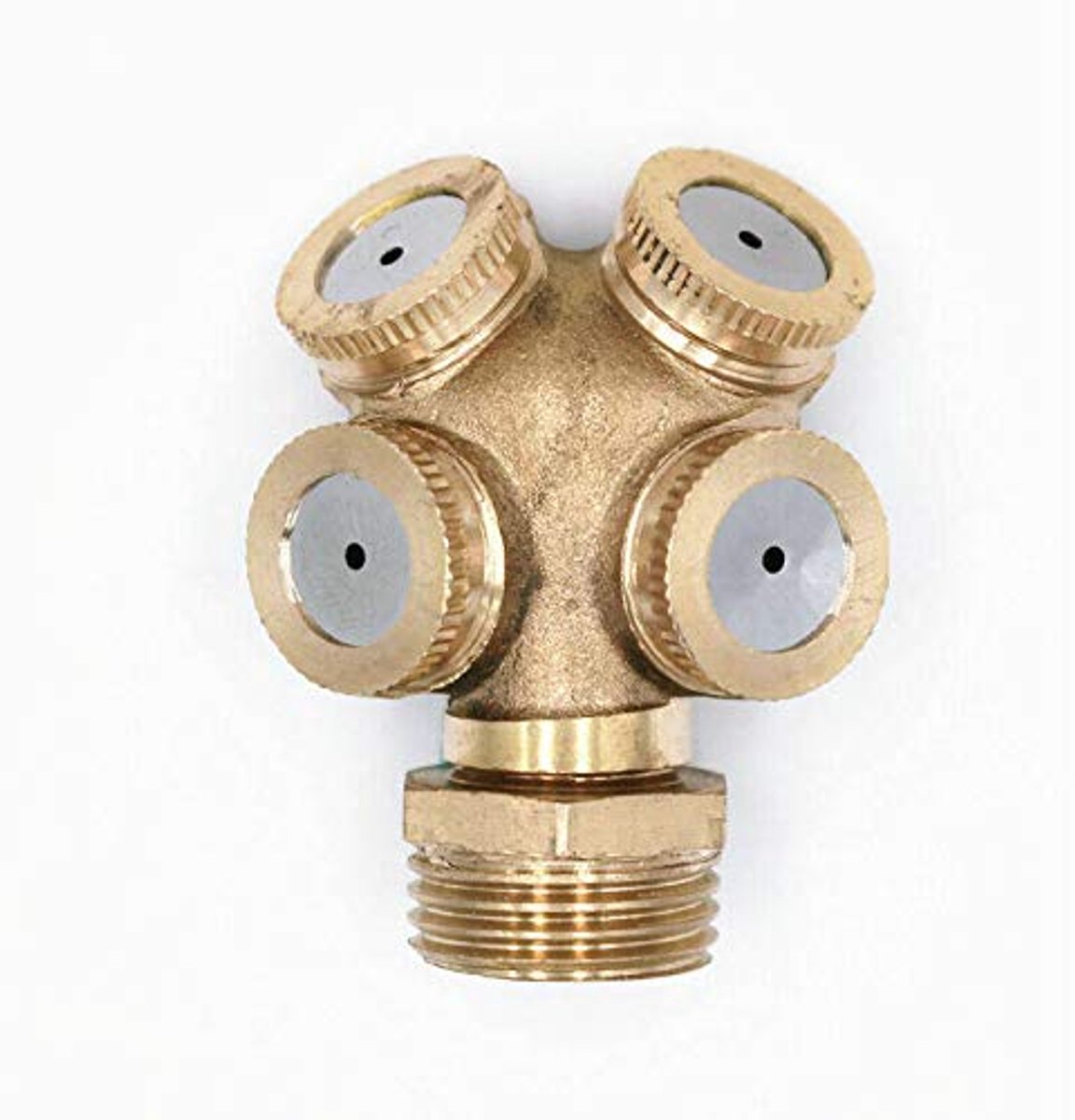 BE-TOOL Spray Misting Nozzle,Tuin Spray Nozzle Fitting Atomizing Irrigatie 1/2 Inch Waterslang (4 gaten) - ShopVlot
