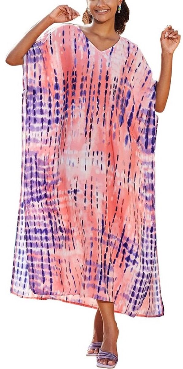 V-hals Maxi Kimono Badpakken en Bikini Bedekkende Jurk voor Dames