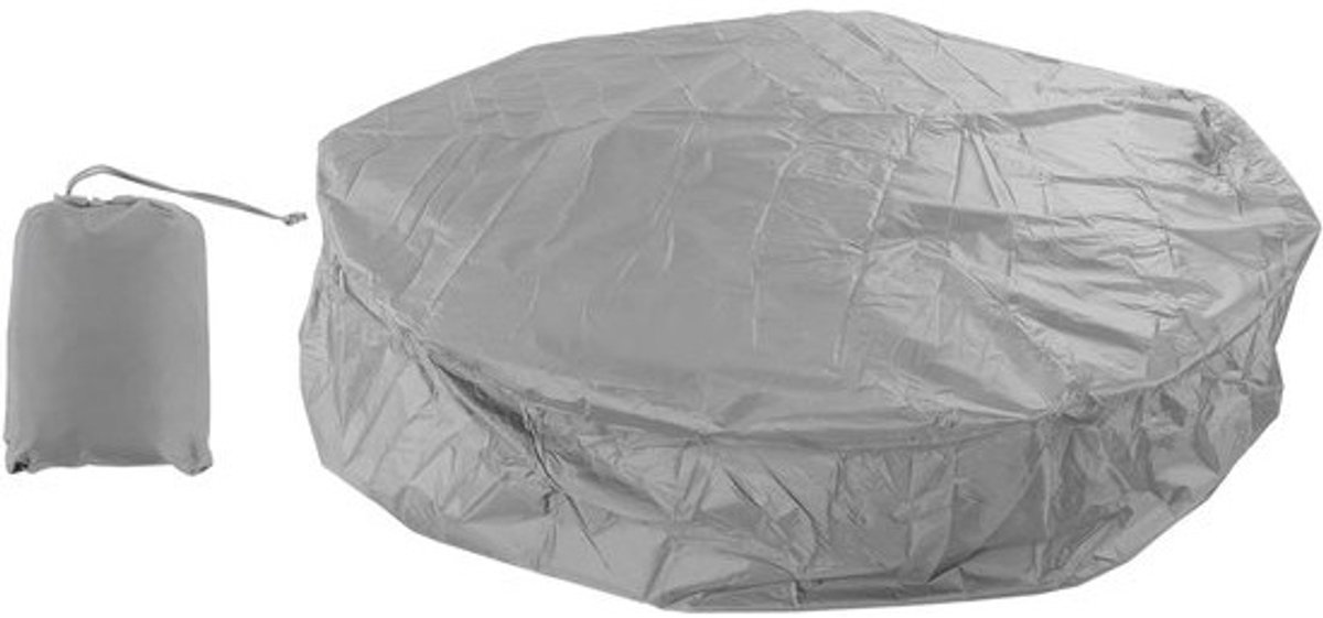 Ronde Hot Tub Cover - Spa Cover Waterdicht - Bescherming Buitenbad - 190 Zilver Polyester Taffeta - 190x30cm - Grijs