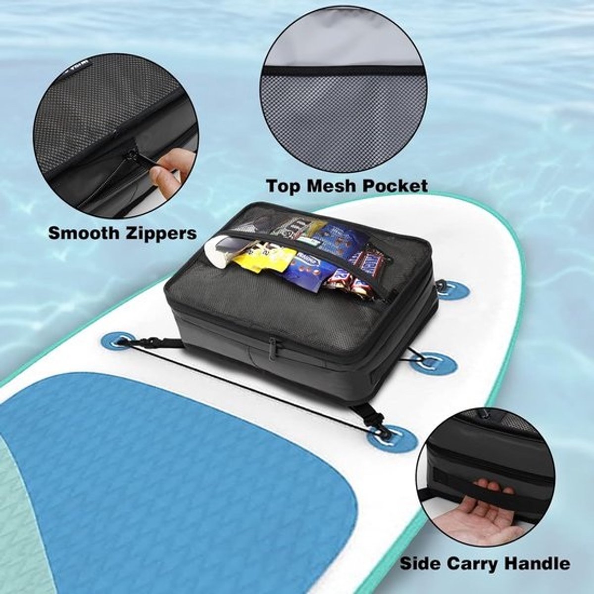 Koeltas voor Paddleboard - Waterdicht Nylon - Geïsoleerd en Lekvrij - Voor SUP en Kajak