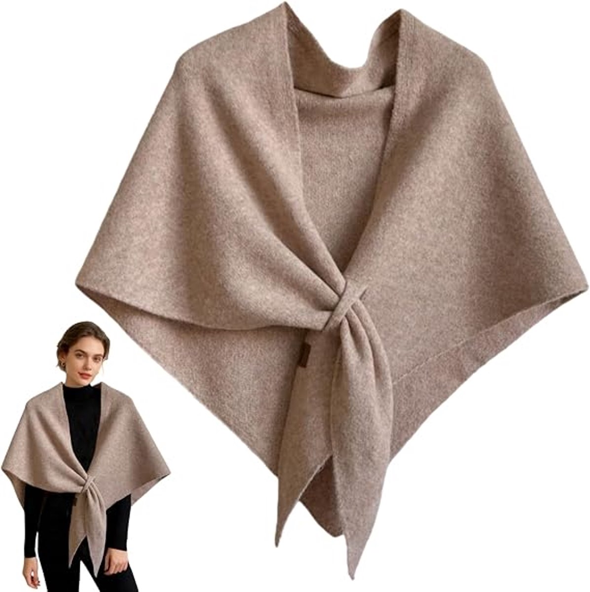 Grote Pashmina Omslagdoek voor Dames – 185x75 cm – Zachte Wollen Sjaal – Veelzijdig als Shawl, Omslag en Poncho – Warm en Lichtgewicht – Geschikt voor Alledaags en Reizen