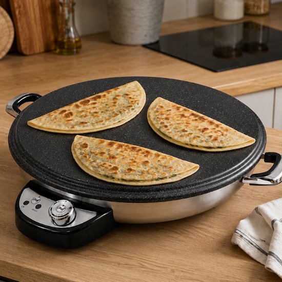Pro Cheff - MZ2319 - Crêpe- en Pannenkoekenmaker - Elektrische Bakplaat Ø50cm - Sac Bakplaat voor brood, yufka, katmer en andere deegproducten — afbeelding 2