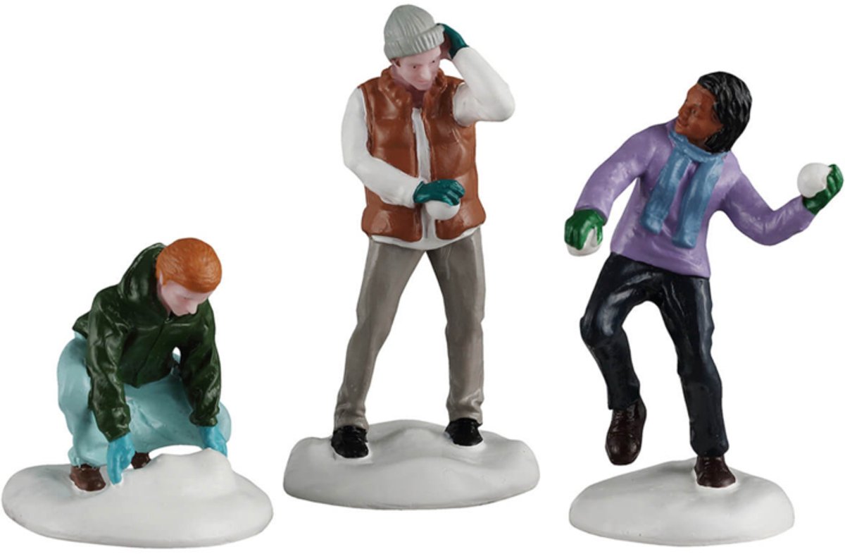 Lemax - Snowball Fight - Set van 3