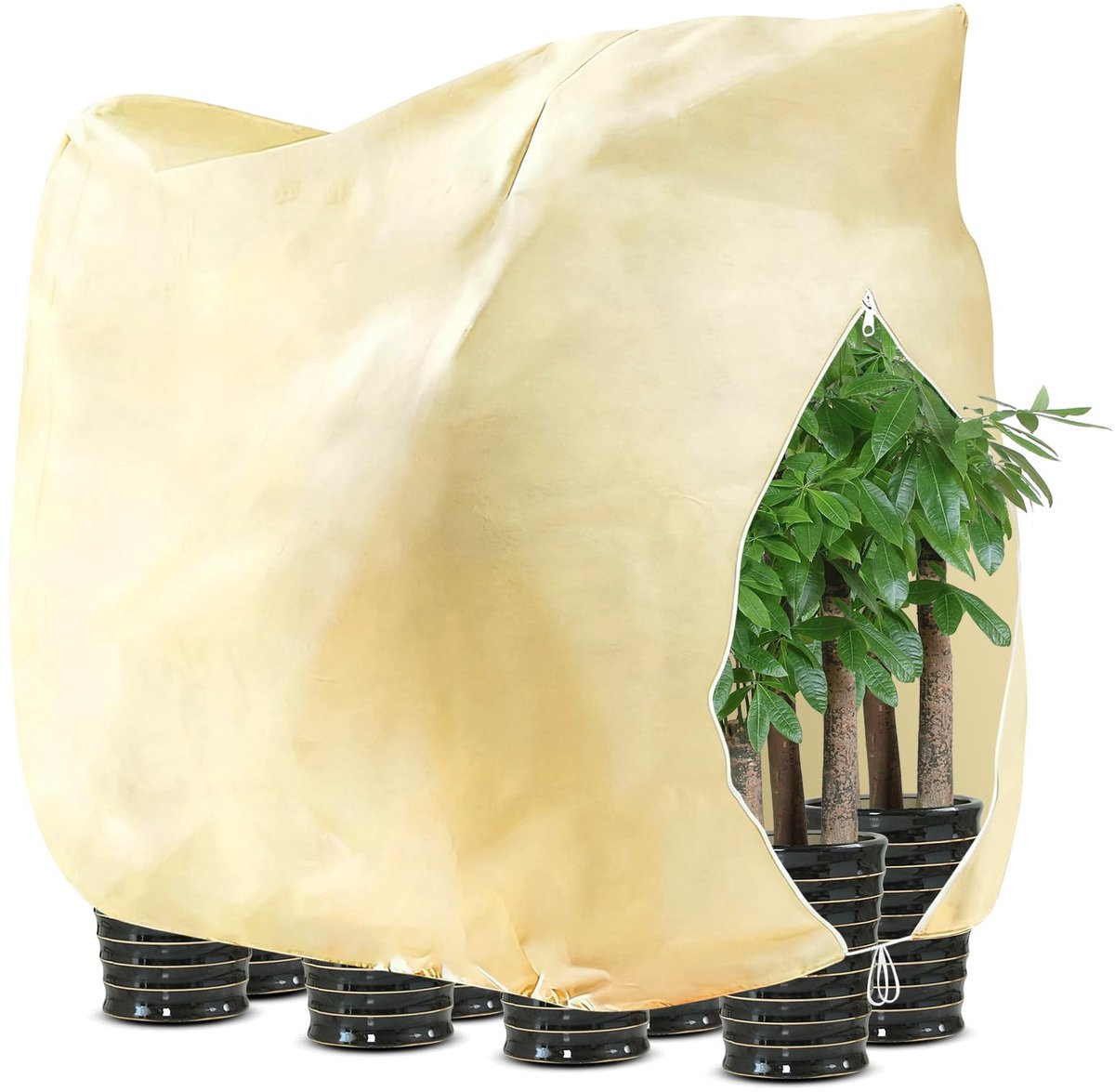 Overwinteringstent voor planten - Herbruikbaar, scheurvast en met ritssluiting - Voor potplanten, olijfbomen en palmen - 240x200 cm