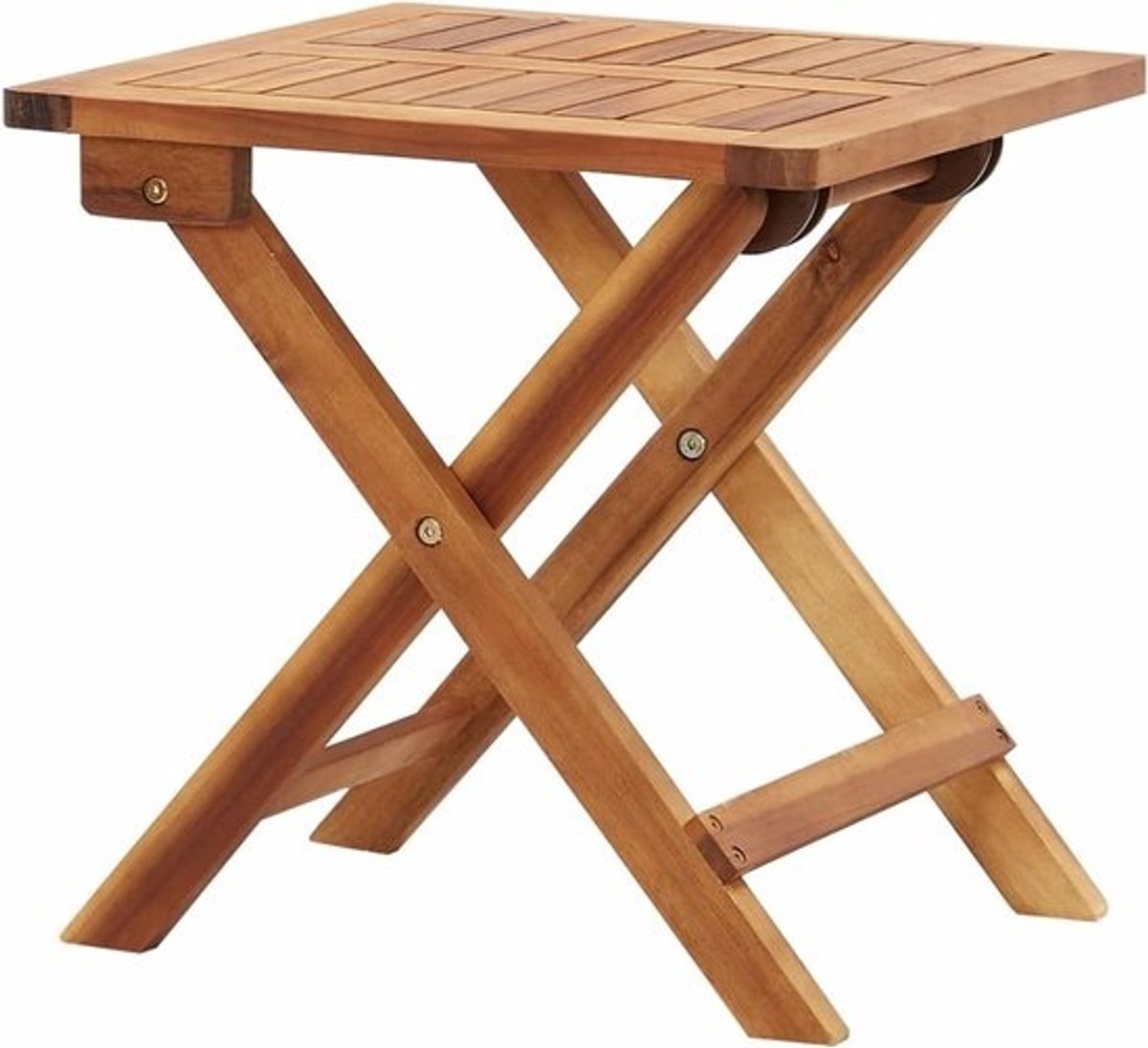 Inklapbare Tuin Tafel - Buitentafel Hout - Buiten Ontspannen - Massief Acaciahout - 40 x 40 x 40 cm - Bruin