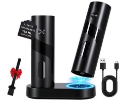 Elektrische Molens - Zout Peper Set - Snel Kruiden Malen - Oplaadbaar Met Station - 110 ml Capaciteit