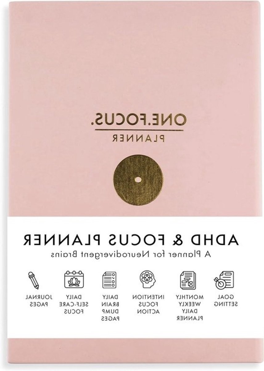Productiviteitsplanner - ADHD planner Dagelijkse planner - Persoonlijke groei - 7 unieke indelingen - A5 formaat - Roze