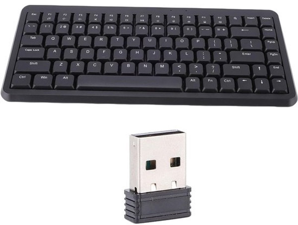 Draadloos Gaming Toetsenbord - Compact Toetsenbord Stil - Productief Werken Gamen - Dubbele Connectiviteit 84 Toetsen - 32cm Breed - Zwart