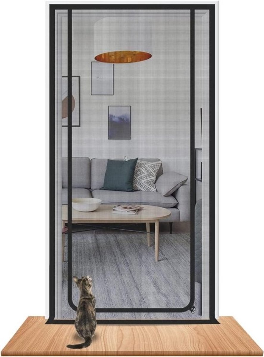 Huisdiernet Woonkamer - Kattendeur - Huisdieren Binnenhouden - Insectenwering - 80 x 200 cm