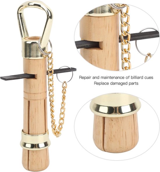 Houten Pole Cue Tip Reparatietool voor Billiard Kegels - Handige Accessoire voor Vervangen en Polijsten van Cue Tips van houten — afbeelding 2