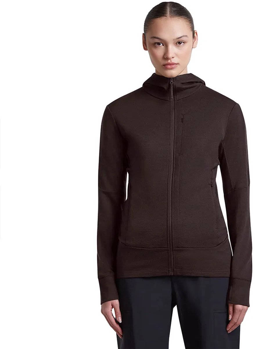Icebreaker 260 Quantum Iv Sweatshirt Met Rits Bruin M Vrouw