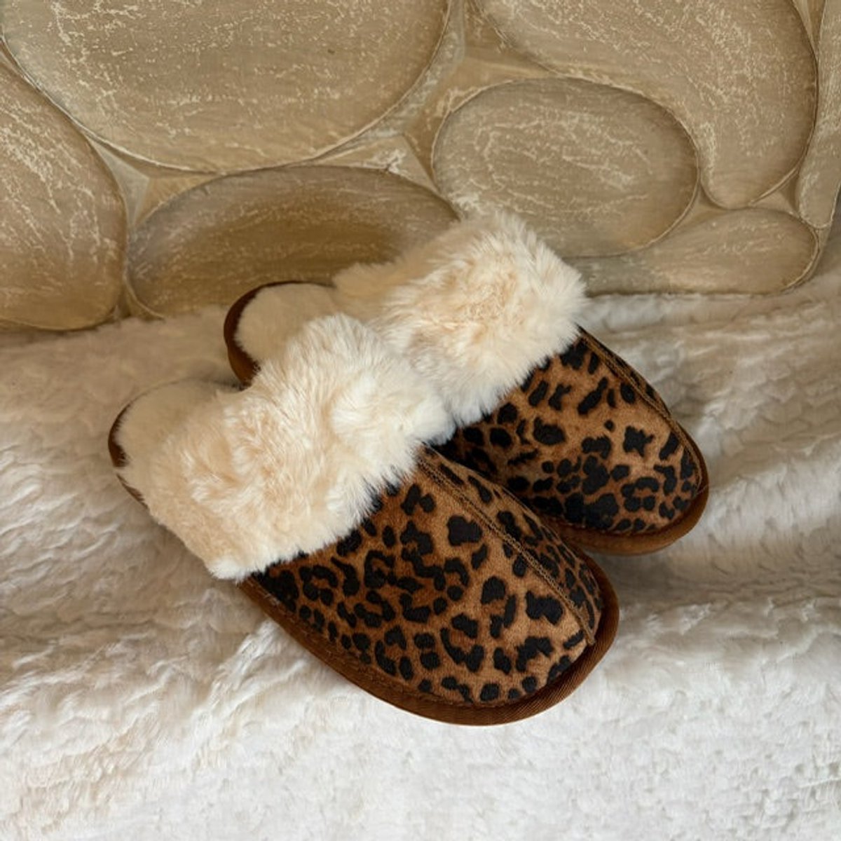Cozy pantoffels dark leopard Panter / 37