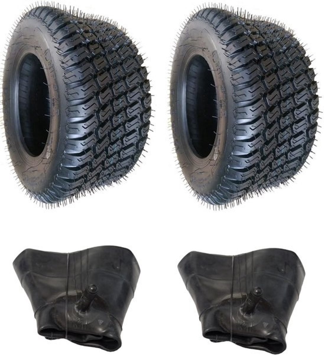 Grasmaaierbanden Set - Zitmaaier Banden - Gazon Onderhoud - Wave Profiel - 20 x 8.00-8 - Zwart