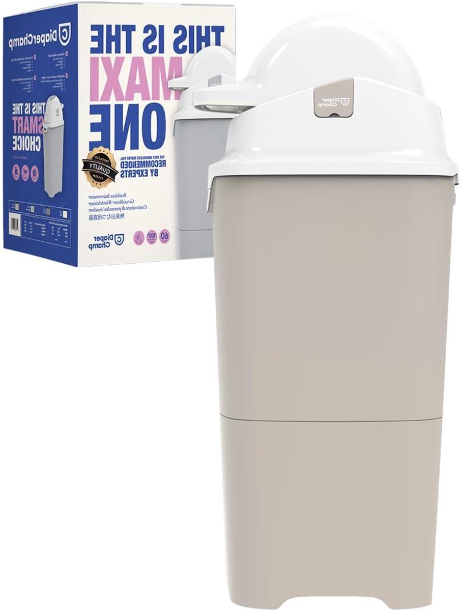 Luieremmer Maxi - Geurloze emmer - Babykamer organiseren - Gebruikt normale zakken - Capaciteit 60 luiers - Clay