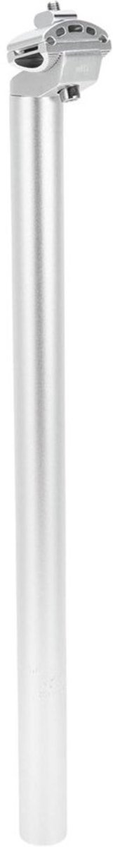 Fietszadel Aluminiumlegering - Zadelpen Fiets - Comfortabel Fietsen - Verstelbaar met Clip - 316 x 500 mm - Zilverkleurig