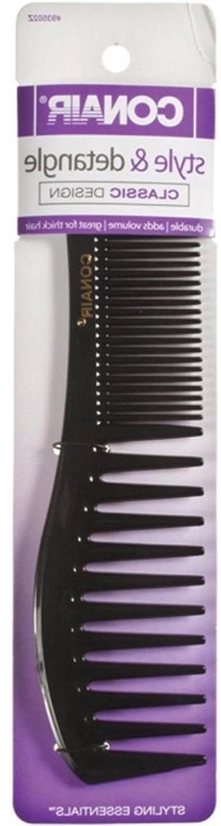 Kam met Brede Tanden - Haarkam Liftkam - Haar Stylen - Speciaal Ontworpen - 24 cm - Zwart