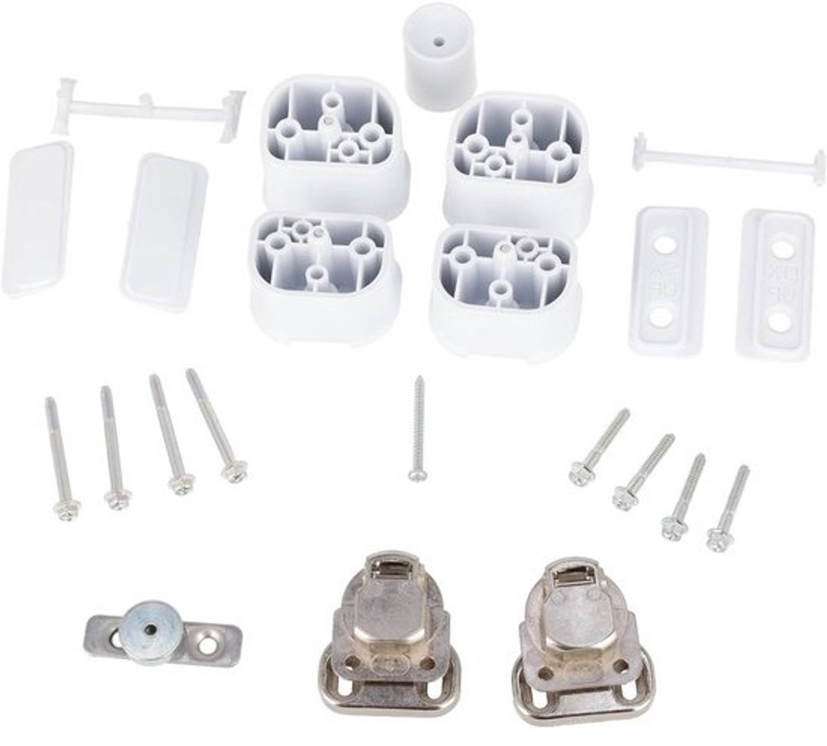 Wasmachine Scharnier Kit - Deur Reparatie - Kast Deur - Directe Vervanging - Geïntegreerd - Zilver