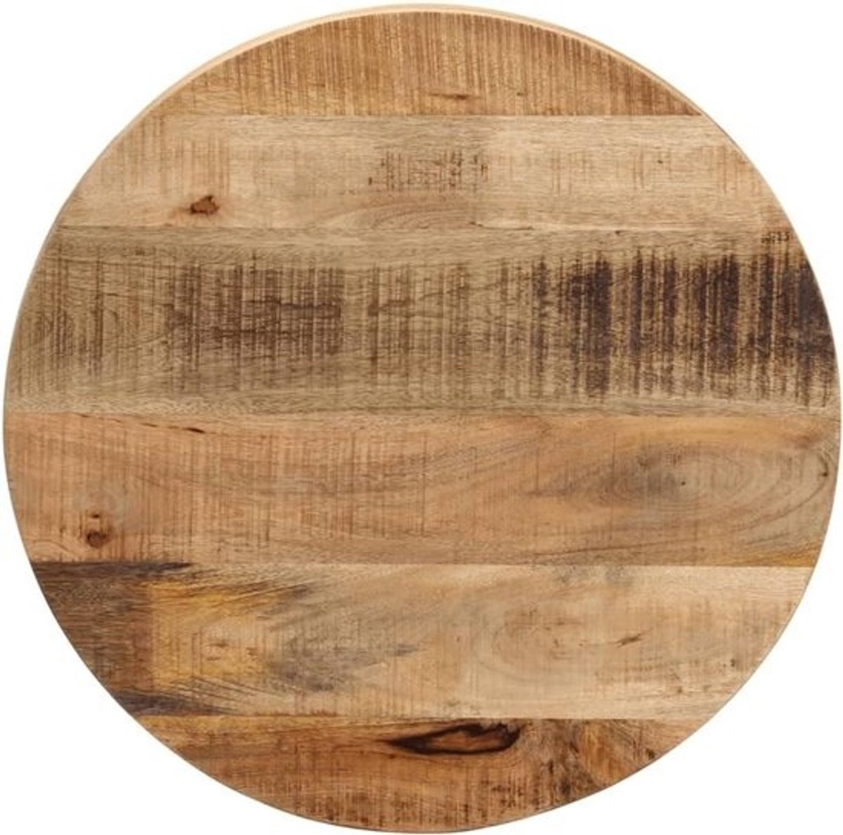 Tafelblad Rond - Bureau Top - Tafel Opknappen - Massief Mangohout - 50 x 1.5 cm - Bruin
