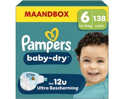 Pampers - Baby Dry - Maat 6 - Maandbox - 138 Stuks - 13-18 KG