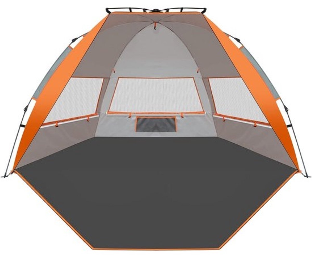 Grote Pop-Up Strandtent voor 3-4 Personen - UPF 50+ Zonwering en Ventilatie