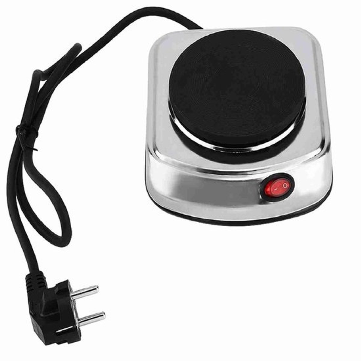 Allecto - Elektrische Mini-kachelbrander - Draagbaar Fornuis - Snelle Verwarming - Compact Formaat - Inductiekookplaat - Perfect Voor Koffie Koken ...
