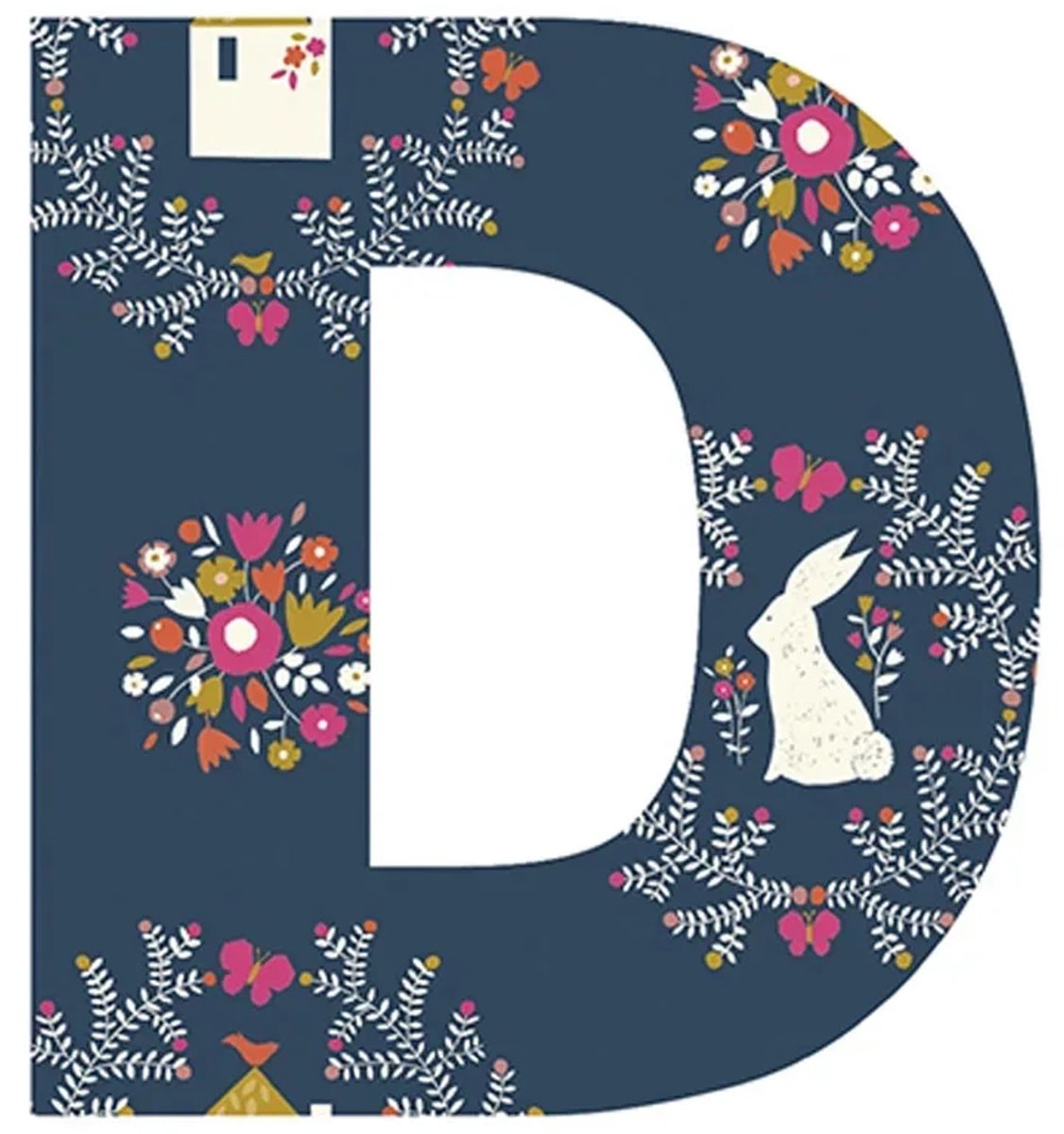 Lilipinso sticker letter gebloemd D