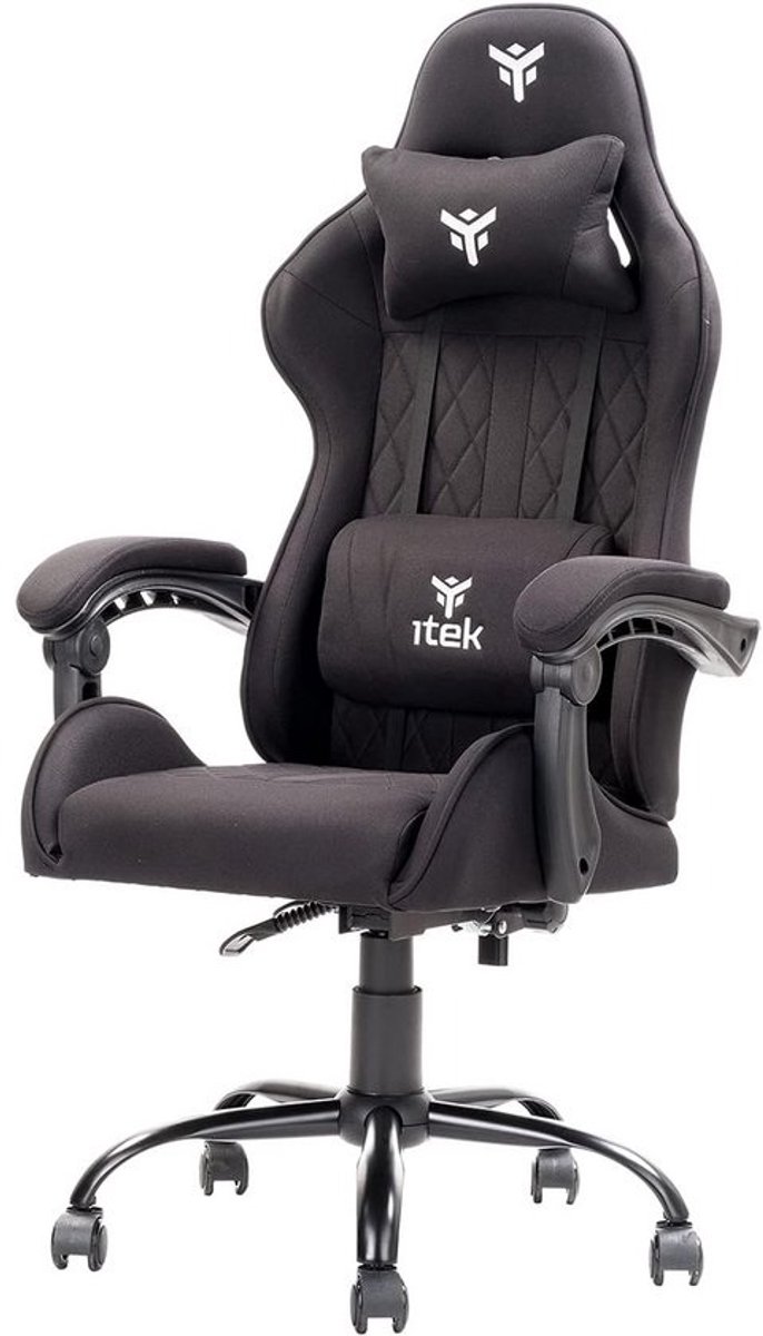 Ergonomische Gaming Stoel Zwart - Verstelbaar met Lendesteun en Hoofdkussen