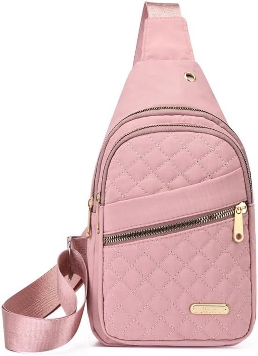 Kleine Crossbody Tas voor Dames - Waterdichte Sling Bag met Brede Schouderband voor Fietsen en Reizen