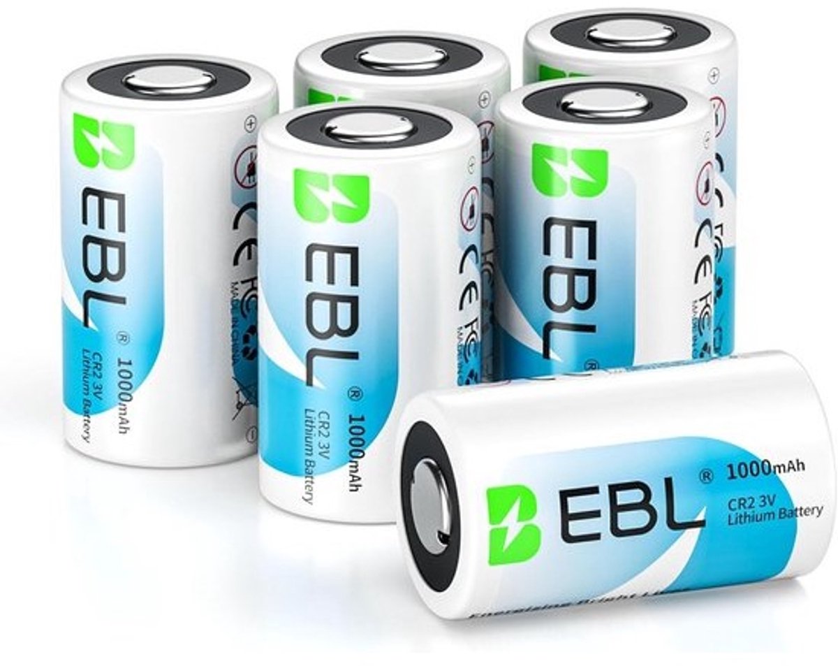 CR2 3V Lithium Batterij 6 Stuks - 1000 mAh Hoge Vermogen Niet Oplaadbaar
