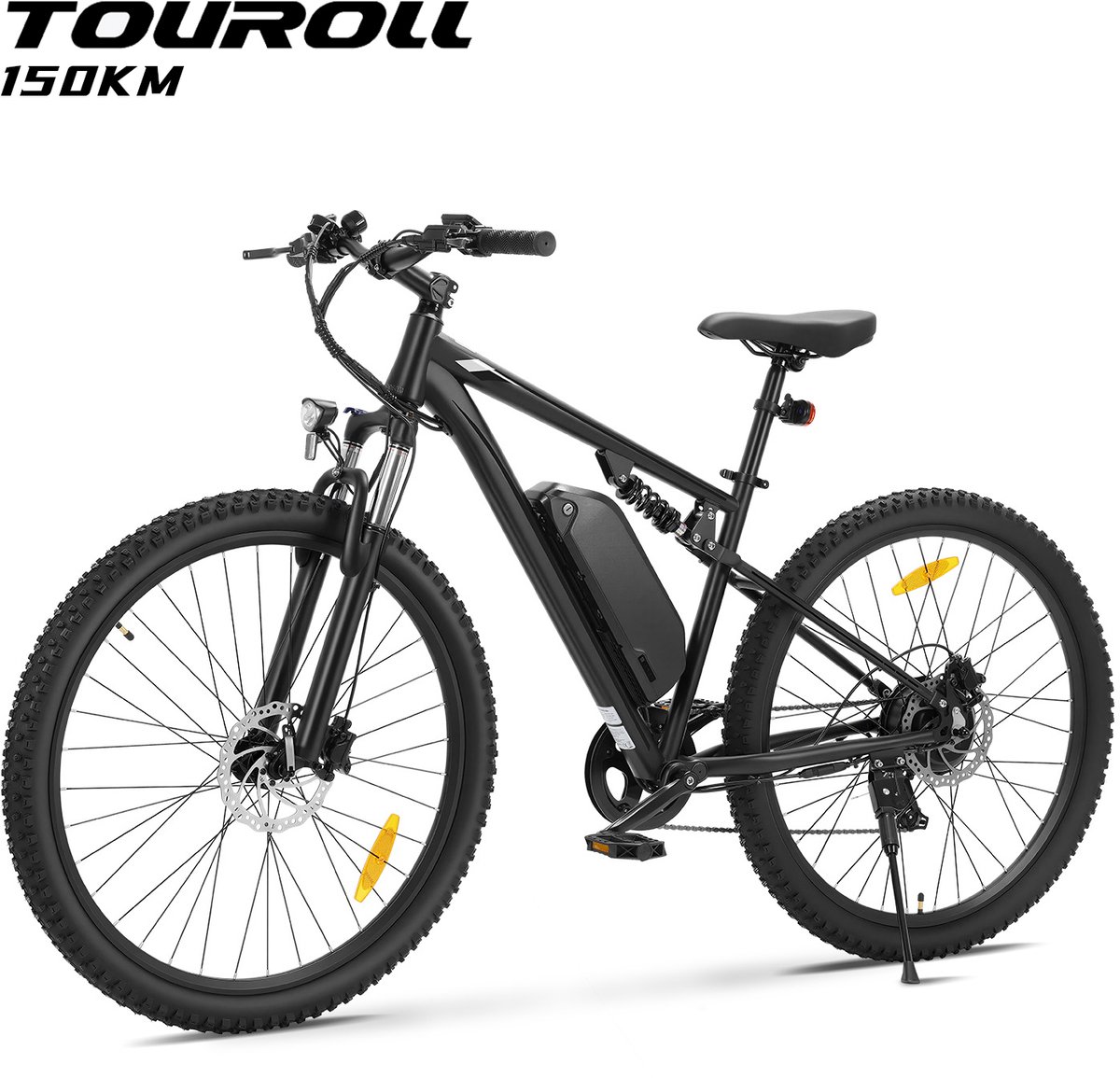 Touroll U3 Pro Elektrische Mountainbike 48V 720Wh Accu 150 km Actieradius 70 Nm Motor Volledige Vering Hydraulische Schijfrem Shi o 7 Versnellingen 29 inch E-Bike Zwart