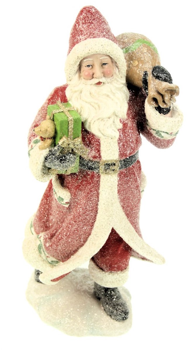 Kerstman met cadeaus, 13,5x12x30,5cm