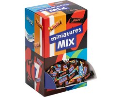 Mars Miniatures Mix 3 kg - Mars, Snickers, Twix & Bounty - individueel verpakte mini chocoladerepen - uitdeelchocolade