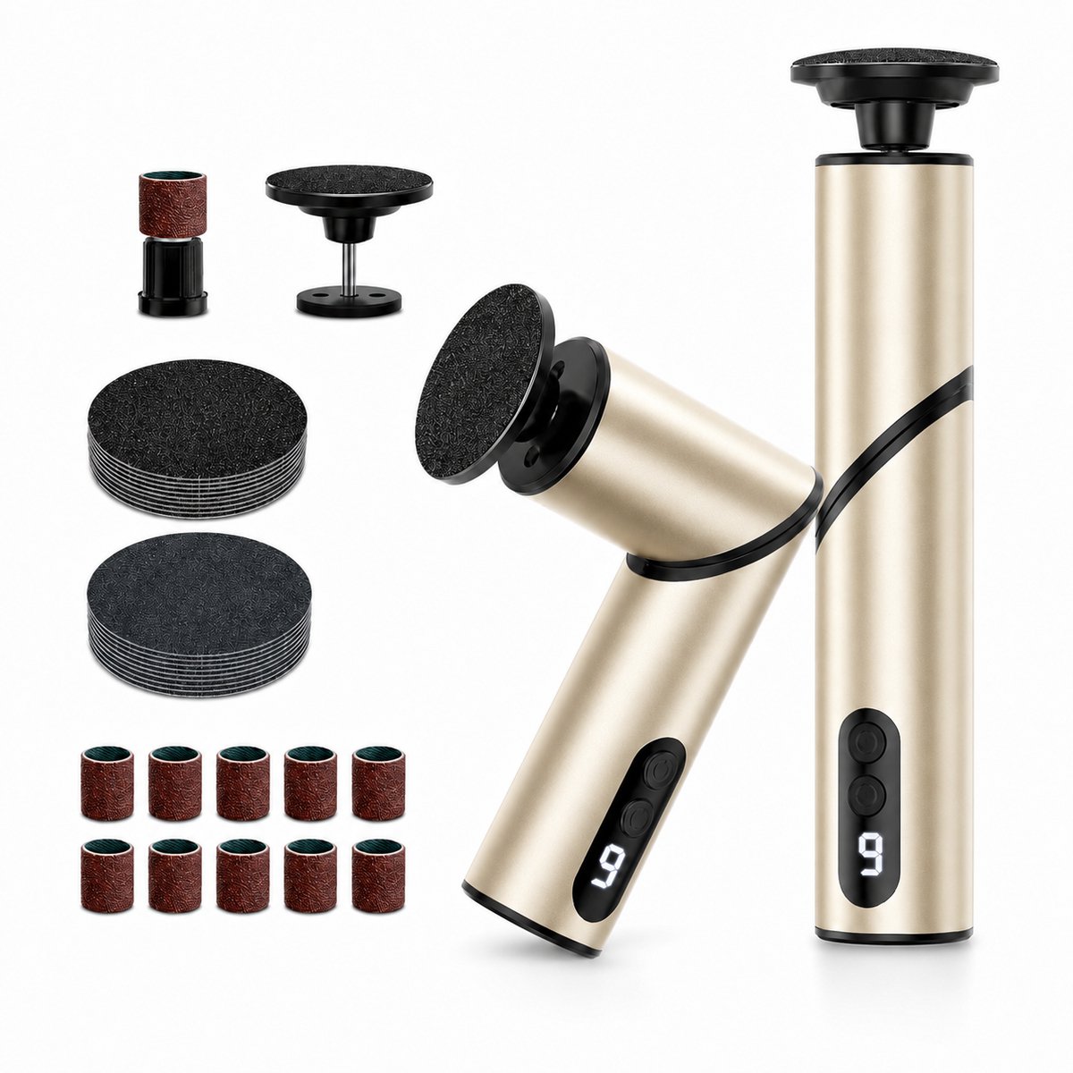 Elektrische Eelt - IPX7 Waterdicht - Voetvijl - Eeltvijl - USB Oplaadbaar - 1800mAh - Voetverzorging & Manicure - Goud
