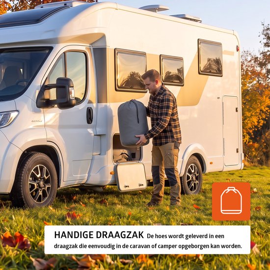 Campout Caravan- en camperdakhoes - 5,50 x 3 m - Afdekhoes - Camperhoezen - Dakhoes - Caravanhoes - Perfecte Dakhoes voor Caravan en Camper - Ademend 3-laags SFS non-woven PP, 160g/m² - 11 p — afbeelding 5
